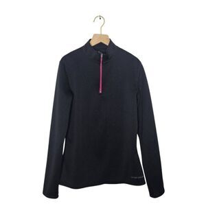 Hot Chillys Women's Base Layer 1/4 Zip Top Size Large Black